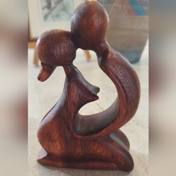 Vintage Abstract Wood Sculpture - Picture 2 of 9